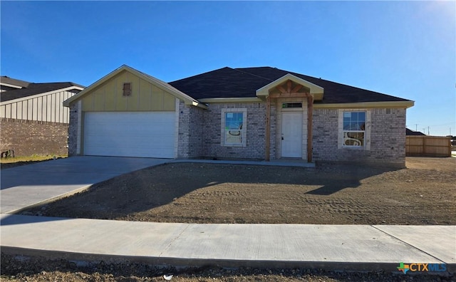 ranch-style house with a garage