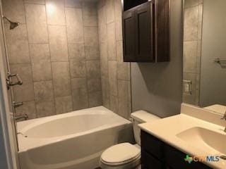 1818 Castroville Trl, Copperas Cove, TX 76522 - full bath featuring vanity, toilet, and washtub / shower combination