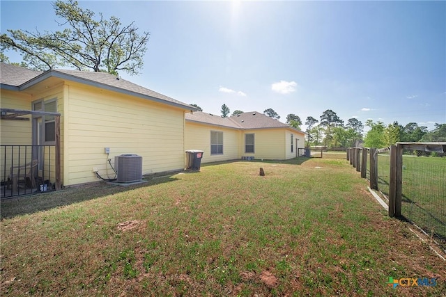 180 Jim Bowie Dr, Paige, TX 78659 - view of yard with central air condition unit