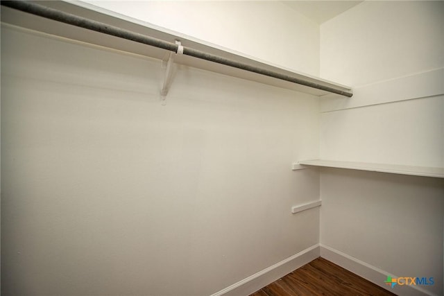 248 Park Rd, Port Lavaca, TX 77979 - spacious closet featuring dark wood-style floors