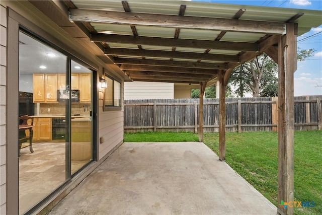 view of patio / terrace with a fenced backyard