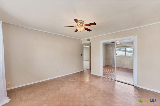 667 Fredericksburg Rd, New Braunfels, TX 78130 - unfurnished bedroom with baseboards and ornamental molding