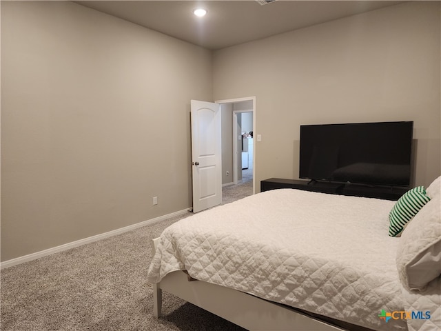 bedroom with carpet floors