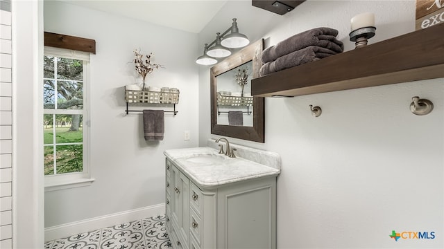 bathroom featuring vanity