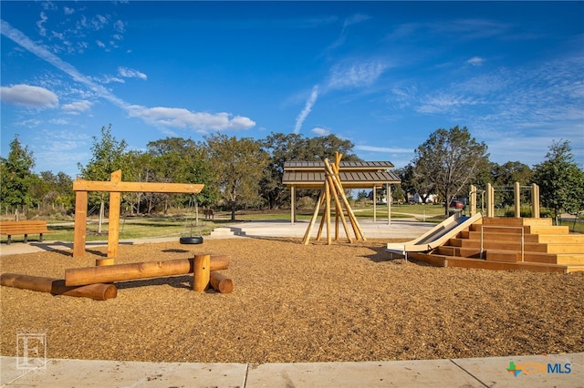 view of jungle gym