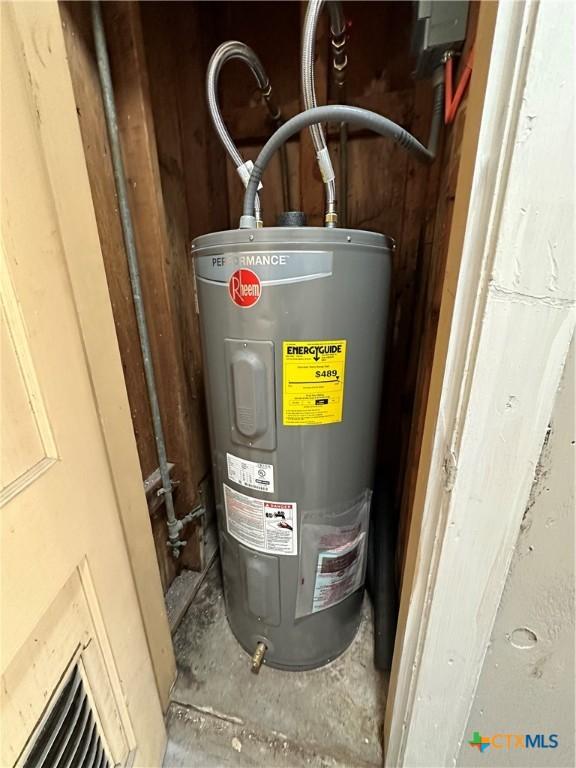 utilities featuring electric water heater