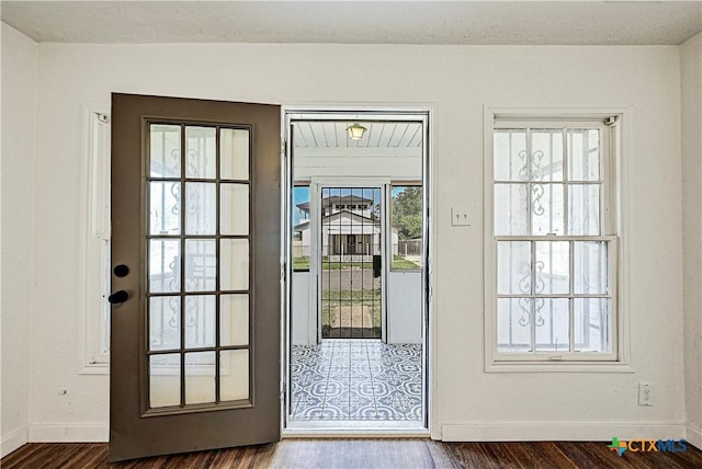 802 Cloud St, Killeen, TX 76541 - doorway to outside with dark wood finished floors