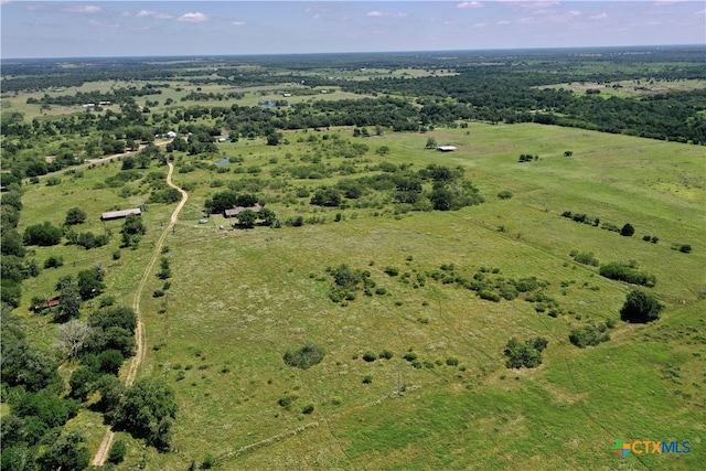 bird's eye view featuring a rural view