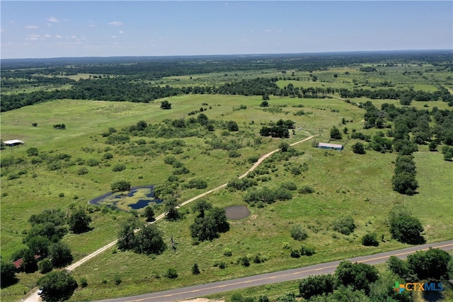 drone / aerial view with a rural view