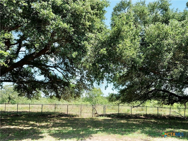 view of yard with a rural view