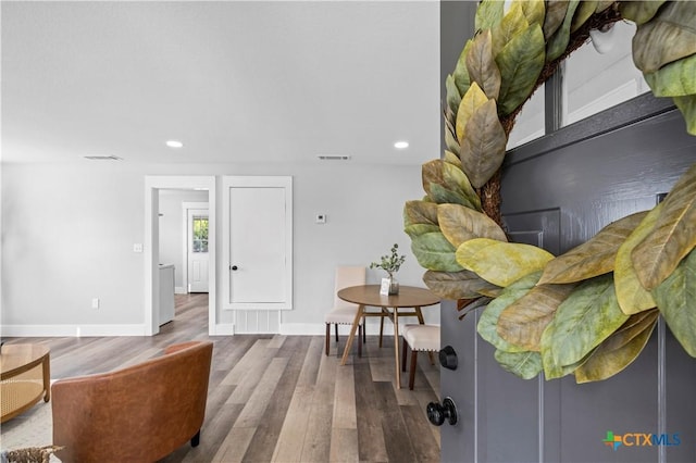 interior space featuring hardwood / wood-style flooring