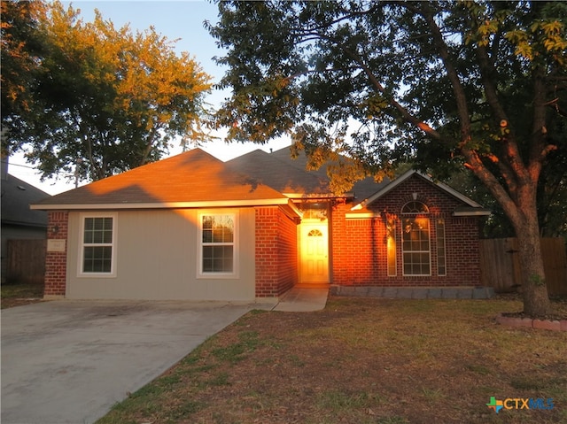 view of ranch-style house