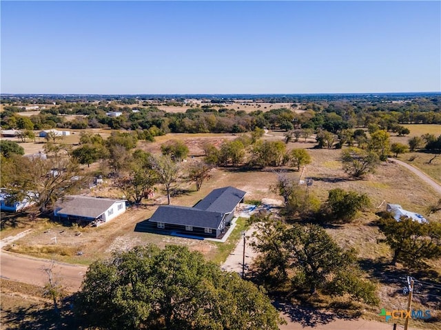 drone / aerial view featuring a rural view