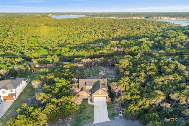 4851 Goliad Dr, Temple, TX 76502 - bird's eye view with a water view and a view of trees