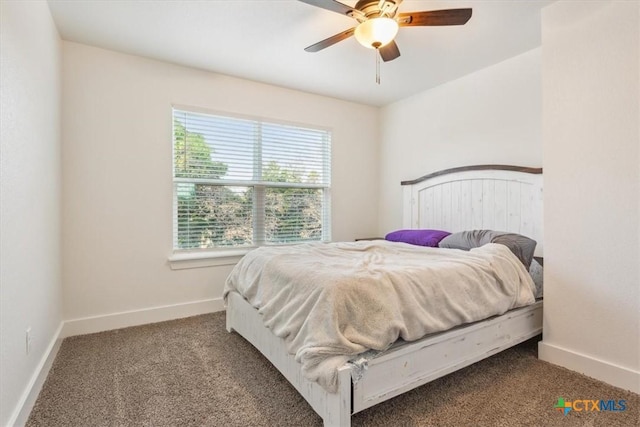 4851 Goliad Dr, Temple, TX 76502 - bedroom with baseboards, a ceiling fan, and carpet floors