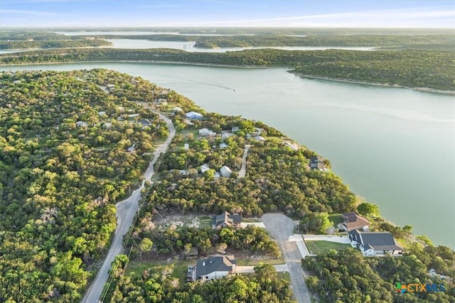 4851 Goliad Dr, Temple, TX 76502 - aerial view featuring a view of trees and a water view