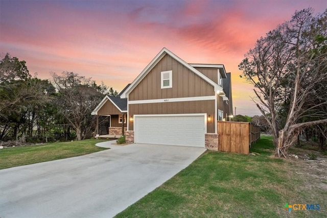 4851 Goliad Dr, Temple, TX 76502 - craftsman house featuring a garage, driveway, and a lawn