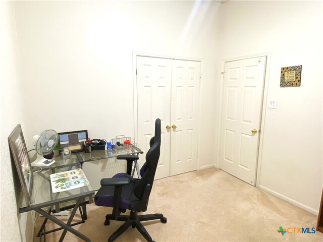 4803 Addie Dr, Killeen, TX 76542 - home office with light colored carpet and baseboards
