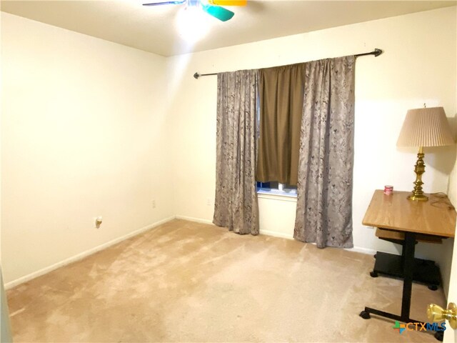 4803 Addie Dr, Killeen, TX 76542 - carpeted office with a ceiling fan and baseboards