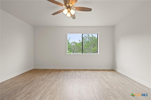 910 Cliffside Dr, Harker Heights, TX 76548 - empty room with light wood-style floors, baseboards, and ceiling fan