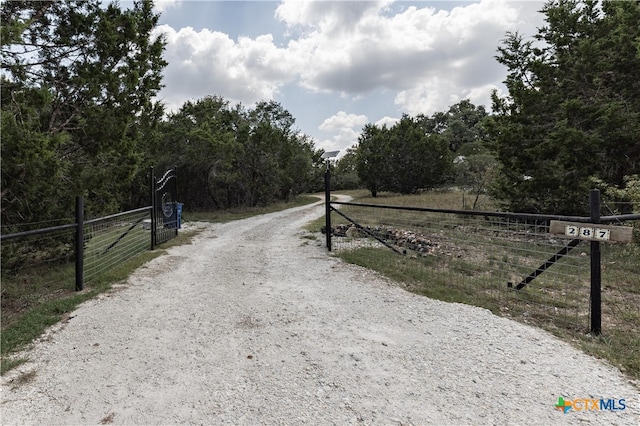 view of street featuring a rural view