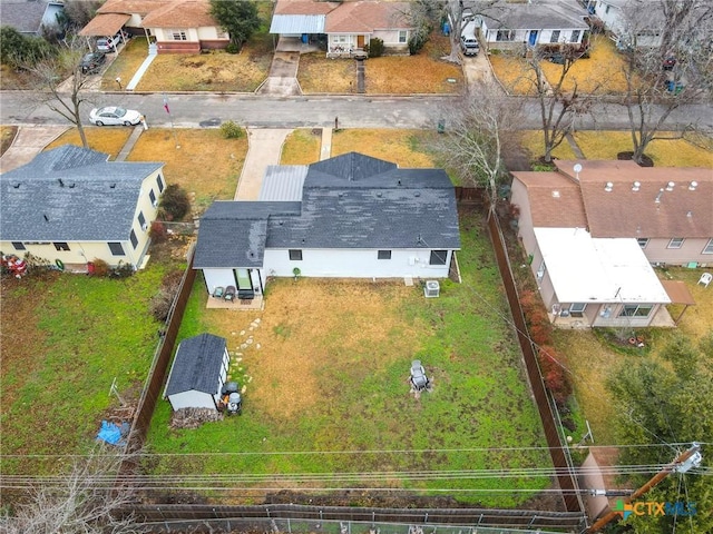 birds eye view of property featuring a residential view