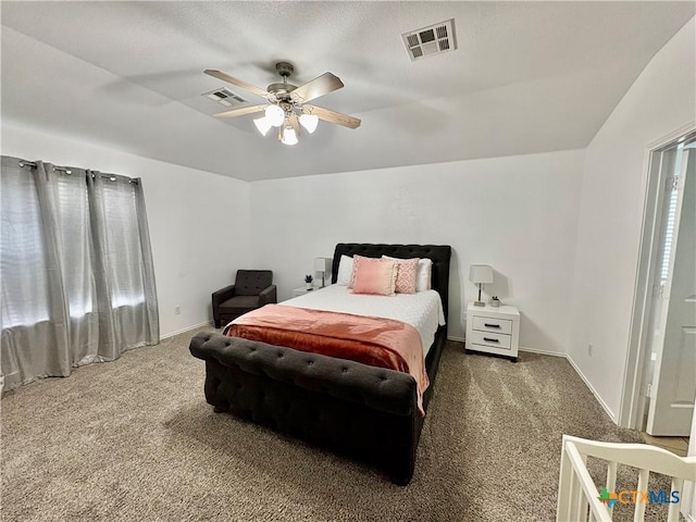 5902 Chuckwagon Cir, Killeen, TX 76542 - bedroom with carpet flooring, baseboards, and a ceiling fan
