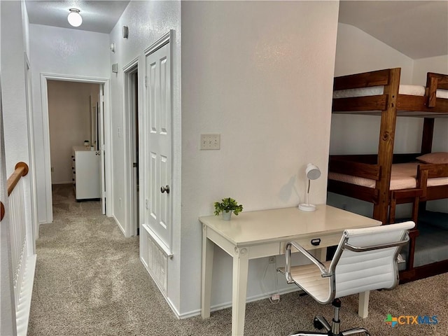 5902 Chuckwagon Cir, Killeen, TX 76542 - hallway with carpet floors, an office area, and baseboards
