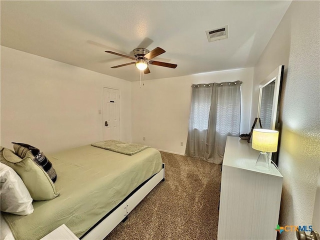 5902 Chuckwagon Cir, Killeen, TX 76542 - bedroom with carpet and a ceiling fan