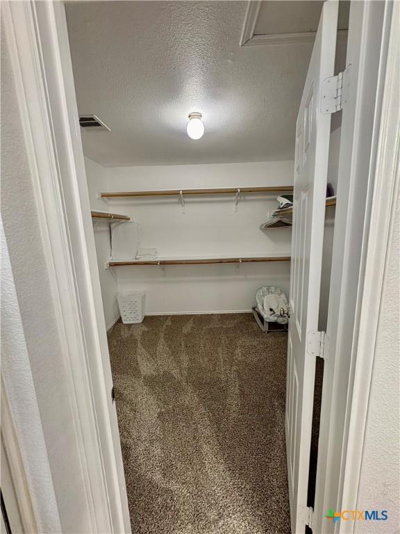 5902 Chuckwagon Cir, Killeen, TX 76542 - walk in closet featuring carpet flooring
