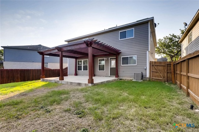 25923 Torch Lily, San Antonio, TX 78260 - back of house with a pergola, a patio area, and central AC unit