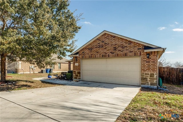 view of home's exterior featuring a garage