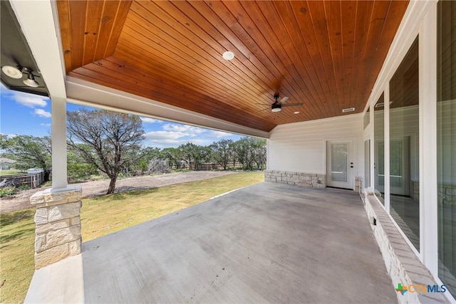 15938 Salado Dr, Temple, TX 76502 - view of patio featuring ceiling fan