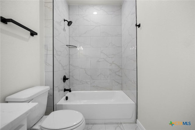 15938 Salado Dr, Temple, TX 76502 - bathroom featuring marble finish flooring and bathing tub / shower combination