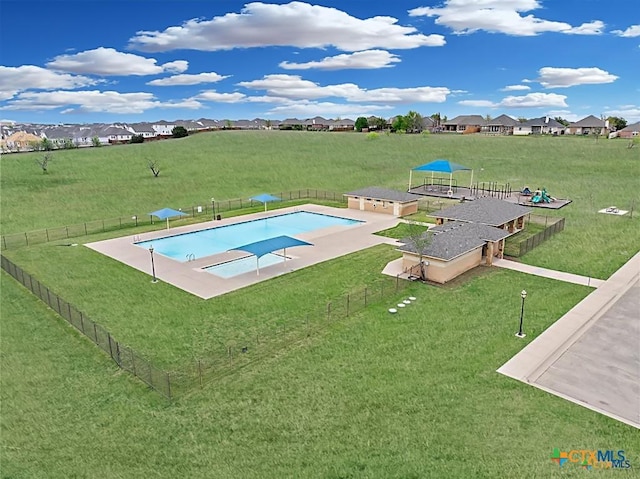7617 Amber Meadow Loop, Temple, TX 76502 - view of swimming pool with a residential view