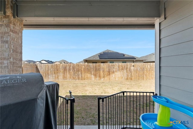 exterior space with fence