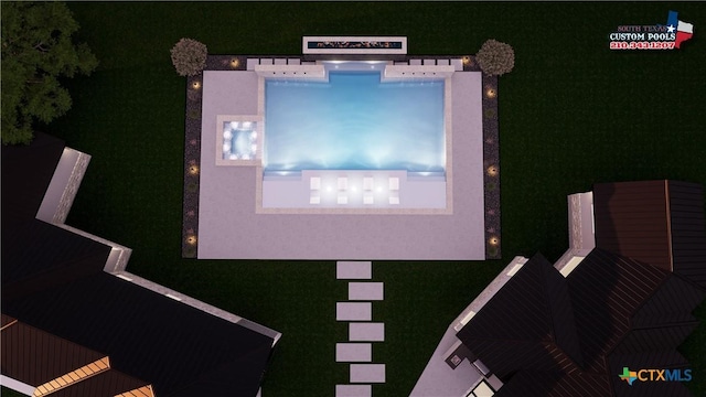 1125 Provence Pl, New Braunfels, TX 78132 - aerial view at night