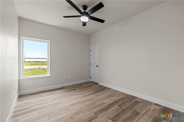 1811 Ember Dr, Temple, TX 76502 - spare room with light wood finished floors and ceiling fan