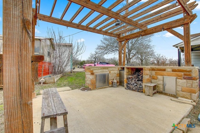 view of patio / terrace with a pergola