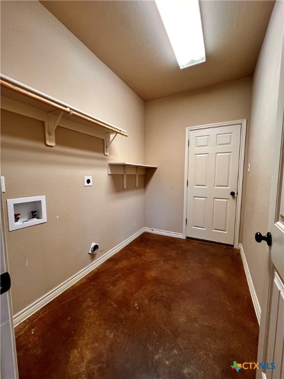 laundry room featuring washer hookup and electric dryer hookup