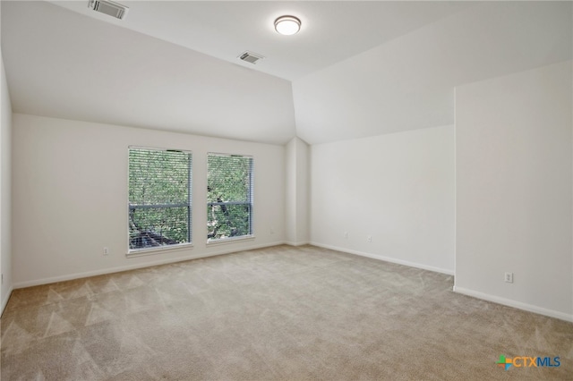 407 Misty Morn Ln, Cedar Park, TX 78613 - carpeted empty room with vaulted ceiling, visible vents, and baseboards