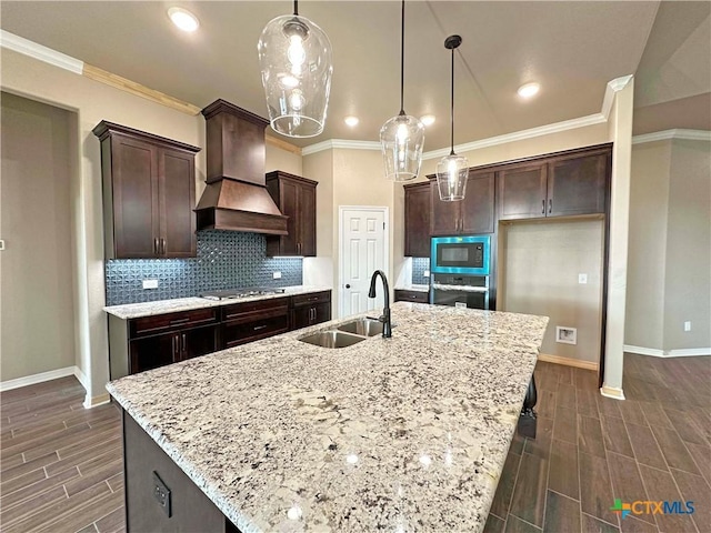 6128 Messina Dr, Temple, TX 76502 - kitchen featuring open floor plan, healthy amount of natural light, ceiling fan, a textured ceiling, and ornamental molding