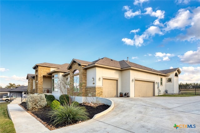 view of front of home featuring a garage