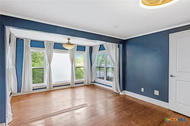 1200 4th St, Palacios, TX 77465 - unfurnished room featuring wood finished floors, baseboards, and ornamental molding