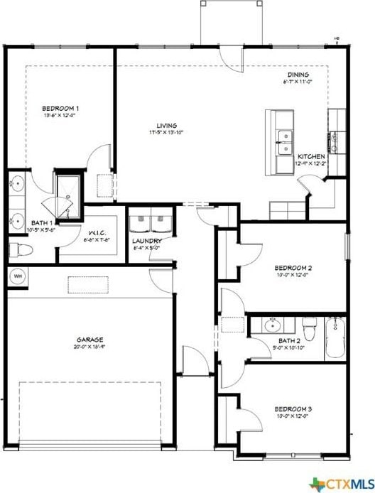 2310 Healy Dr, Temple, TX 76502 - floor plan