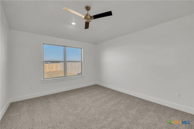 2310 Healy Dr, Temple, TX 76502 - spare room with baseboards, carpet flooring, and ceiling fan