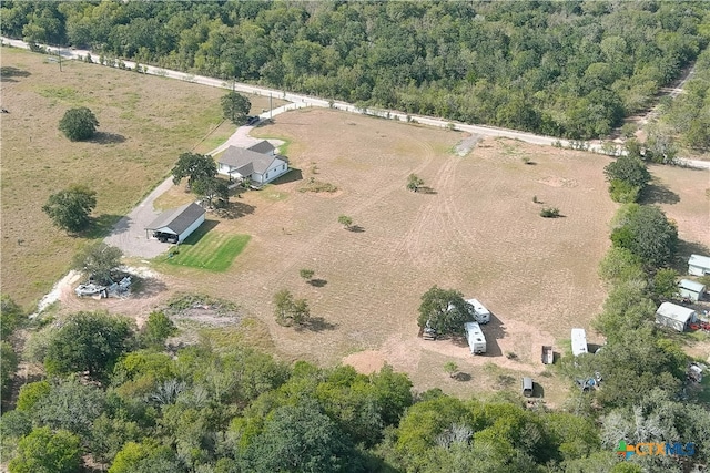 bird's eye view featuring a rural view