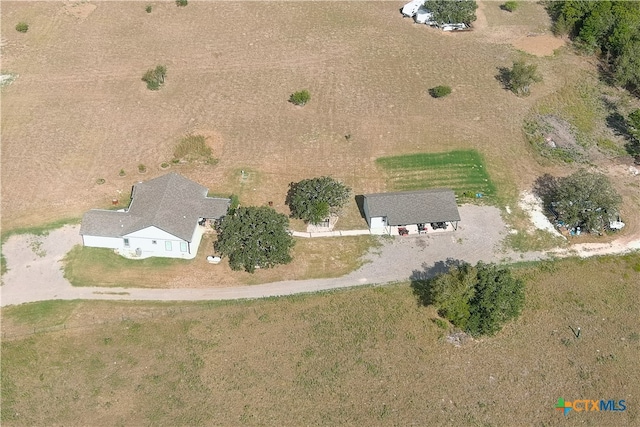 aerial view with a rural view