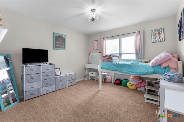 view of carpeted bedroom