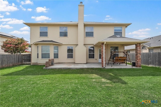 125 Big Timber Dr, Temple, TX 76502 - back of house with a patio area, a fenced backyard, and stucco siding